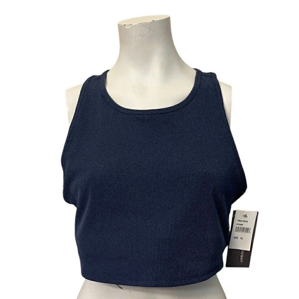 Womenโs Size XLโCrop Tank Top Ribbed Racerback Threads 4 Thought ReactiveโNEW